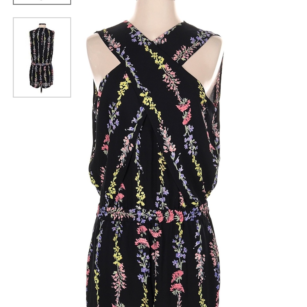 BCBG black floral Isla print romper. worn once. 109 retail - Picture 11 of 11